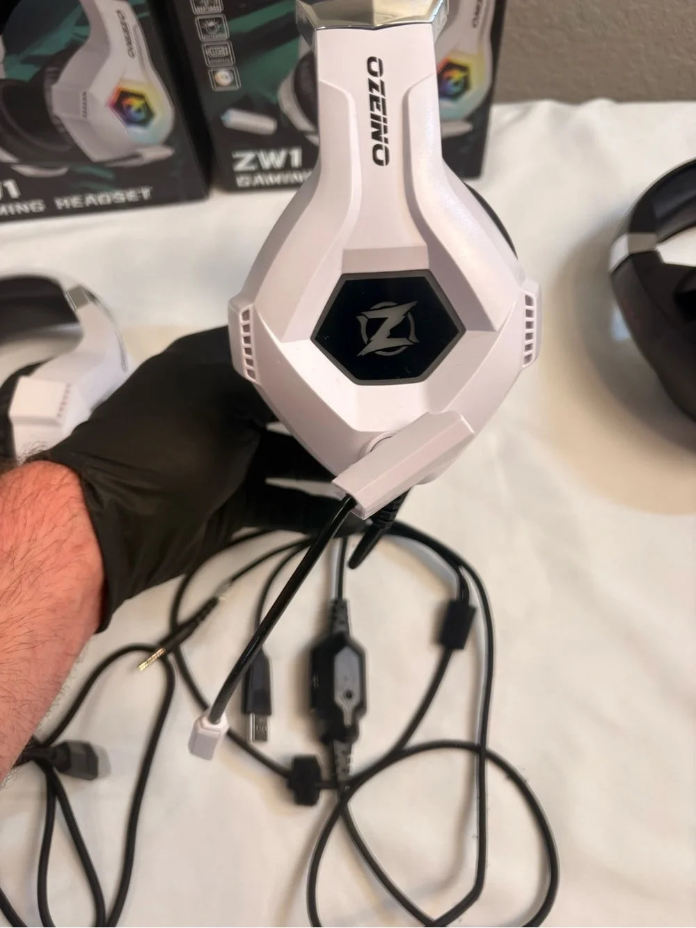 Ozeino White ZW1 Gaming Headset with Microphone